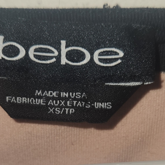 Bebe long sleeved crop top in size extra small - Picture 3 of 3